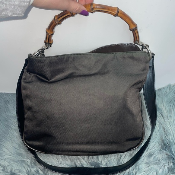 Gucci Handbags - Gucci Nylon & Patent Leather Satchel